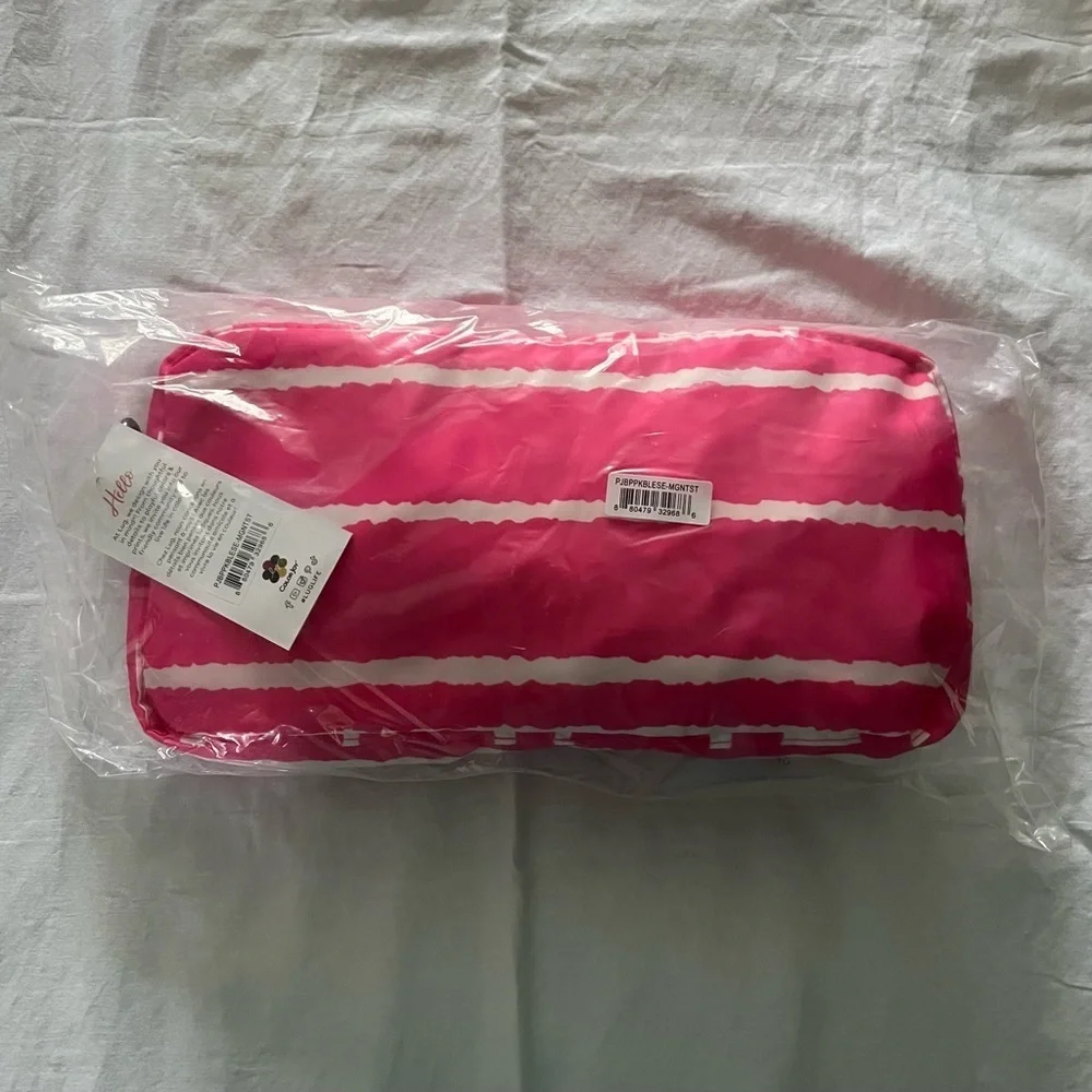 NWT Lug Magenta & White Striped Puddle Jumper, Packable Backpack